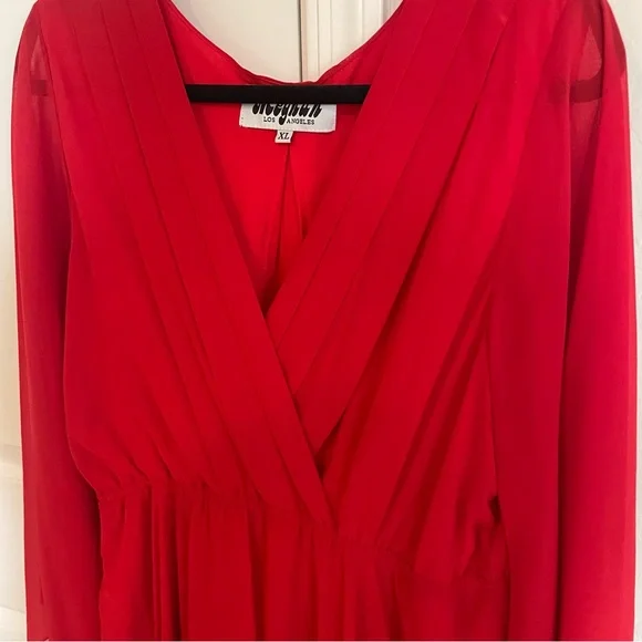 Meghan LA Lilypad Red Maxi Dress - Picture 4 of 11